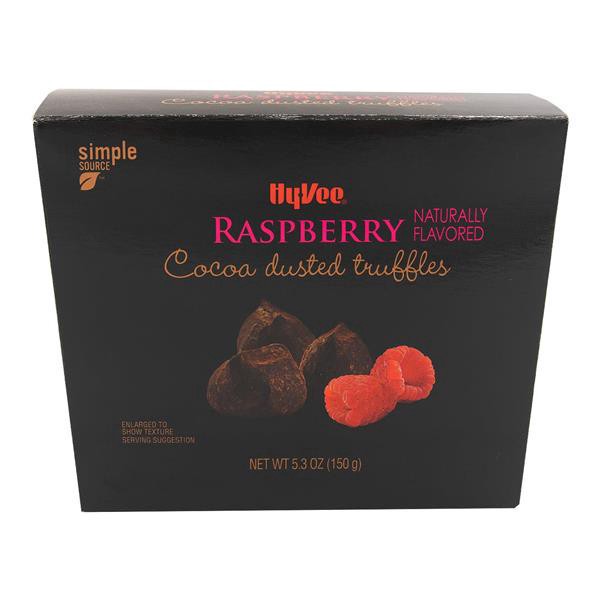 slide 1 of 1, Hy-Vee Raspberry Cocoa Truffles - 5.3 oz, 5.3 oz