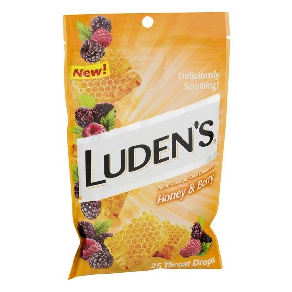 slide 1 of 2, Luden's Ludent Throat Drop Honey &Berry, 25 ct