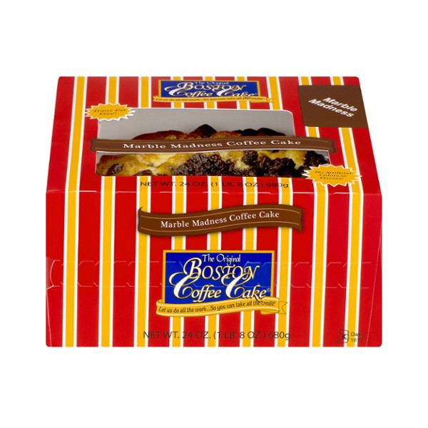 slide 1 of 1, The Original Boston Coffee Cake Boston Coffee Cake Marble Madness Coffee Cake, 24 oz