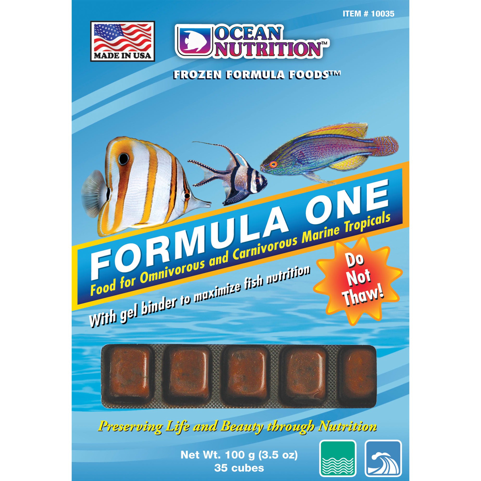 slide 1 of 1, Ocean Nutrition Frozen Formula One Cubes Fish Food, 3.5 oz., 3.5 oz