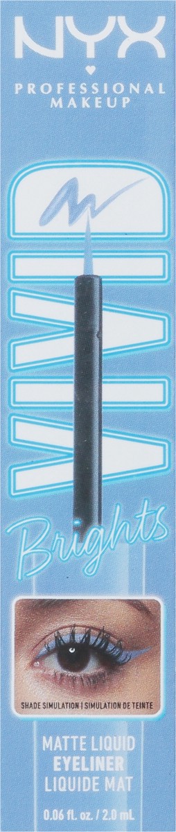 slide 2 of 9, NYX Professional Makeup Vivid Brights VBLL05 Cobalt Crush Matte Liquid Eyeliner 0.06 fl oz, 0.06 fl oz