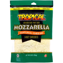 Tropical Mozzarella Natural Cheese Fancy Shredded