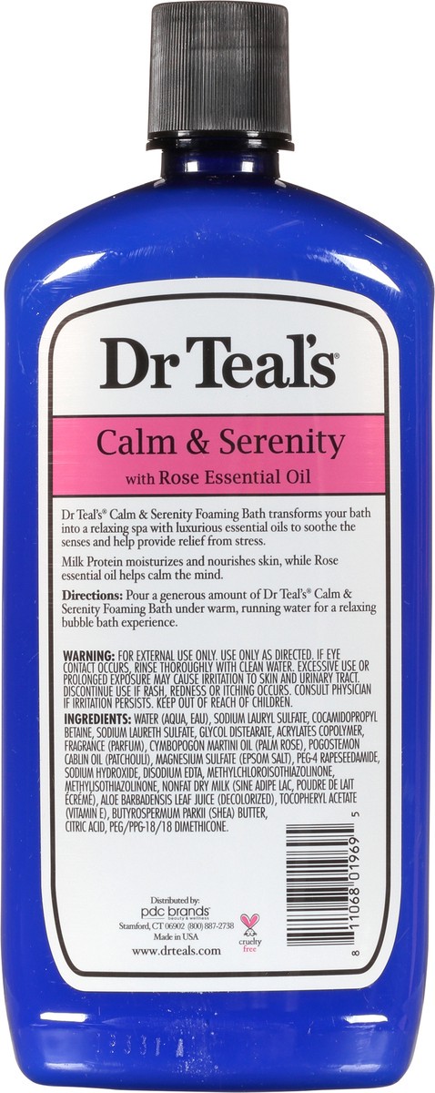 slide 12 of 12, Dr. Teal's Calm & Serenity Foaming Bath With Pure Epsom Salt 34 fl oz Bottle, 34 fl oz
