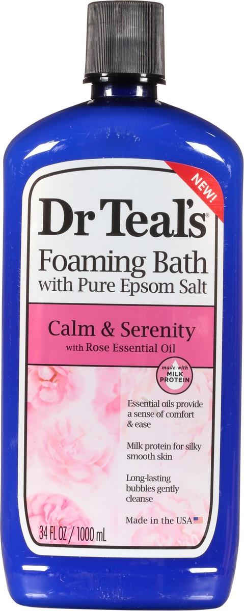 slide 4 of 12, Dr. Teal's Calm & Serenity Foaming Bath With Pure Epsom Salt 34 fl oz Bottle, 34 fl oz