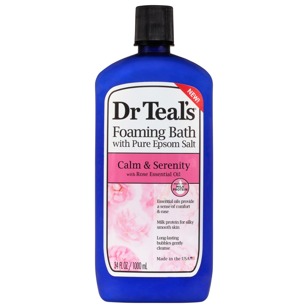 slide 1 of 12, Dr. Teal's Calm & Serenity Foaming Bath With Pure Epsom Salt 34 fl oz Bottle, 34 fl oz