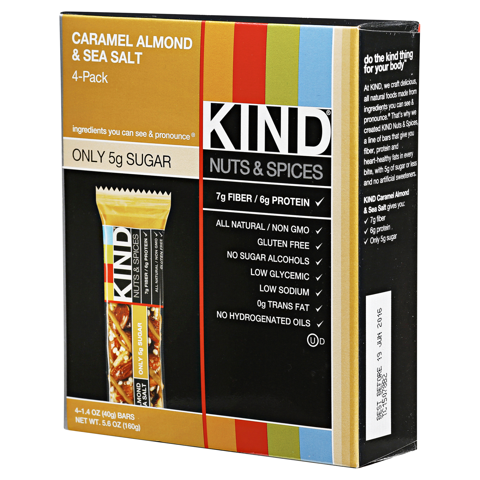 slide 1 of 5, KIND Caramel Almond & Sea Salt Nutrition Bar, 4 ct