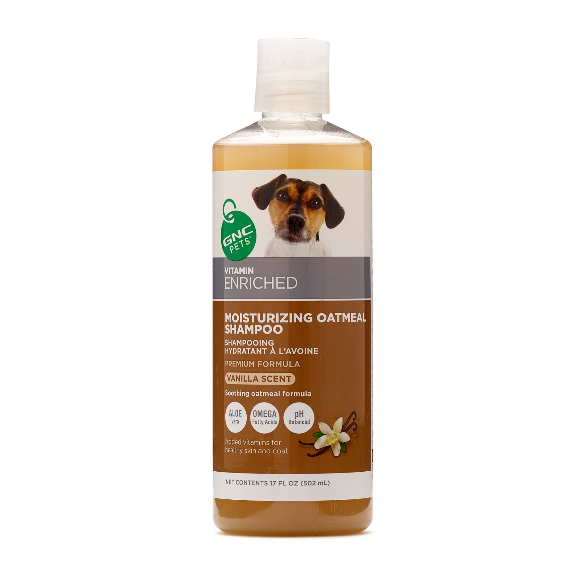 slide 1 of 1, GNC Pets Moisturizing Oatmeal Shampoo - Soothing Vanilla Scent, 17 fl oz