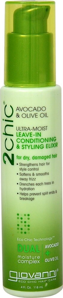 slide 1 of 1, Giovanni Cosmetics 2Chic Leave In Conditioner Styling Elixir, 4 fl oz