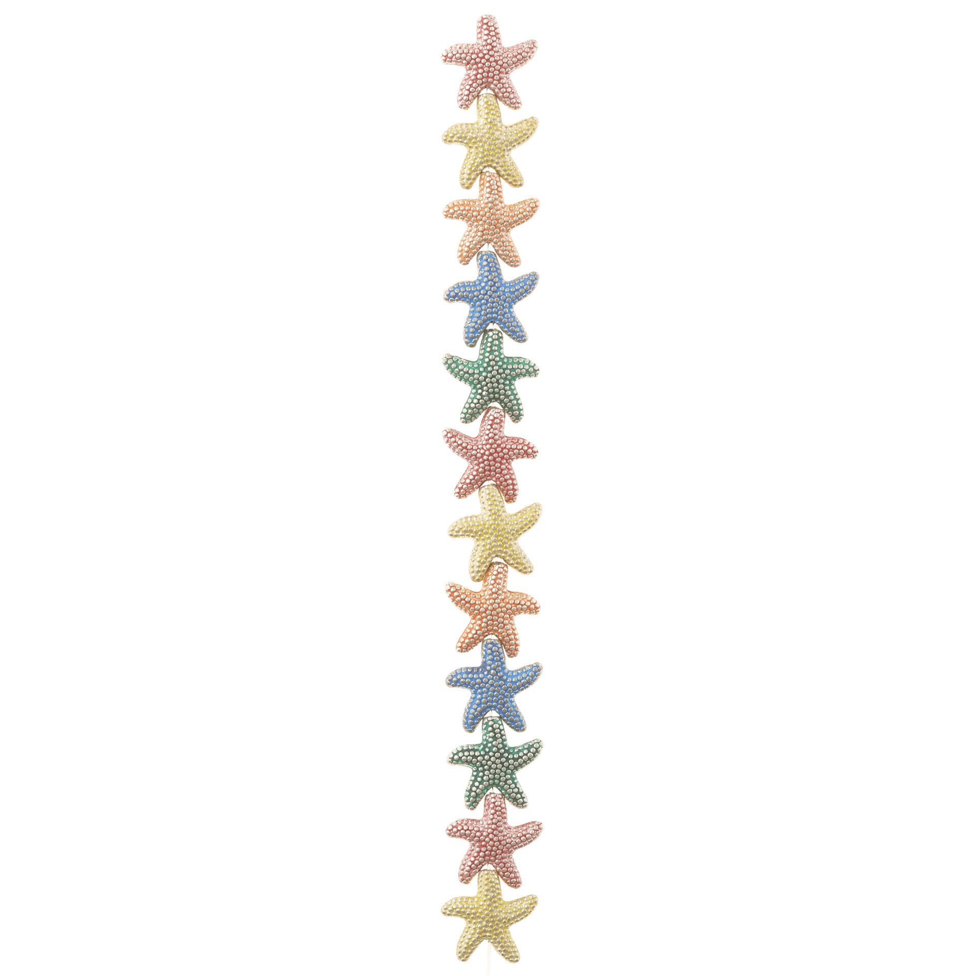 slide 2 of 3, Multicolor Metal Starfish Beads, 14mm By Bead Landing, 14mm