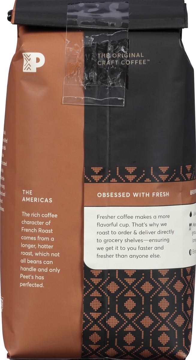 slide 5 of 9, Peet's Coffee French Roast Dark Roast Whole Bean Coffee 12 oz. Stand Up Bag, 12 oz