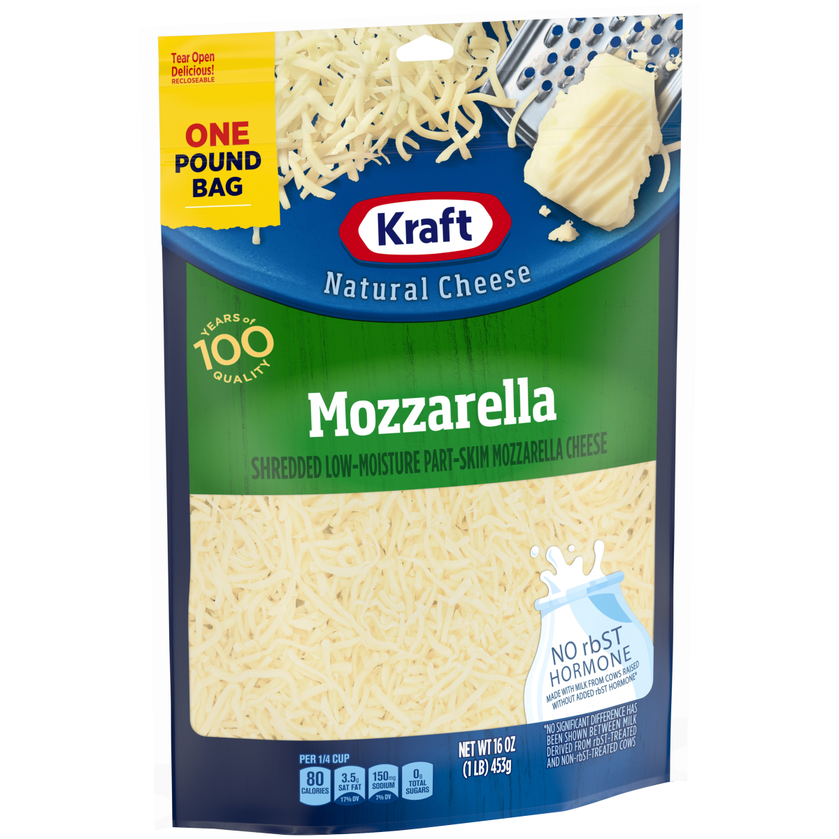 slide 6 of 6, Kraft Mozzarella Shredded Cheese, 16 oz Bag, 16 oz