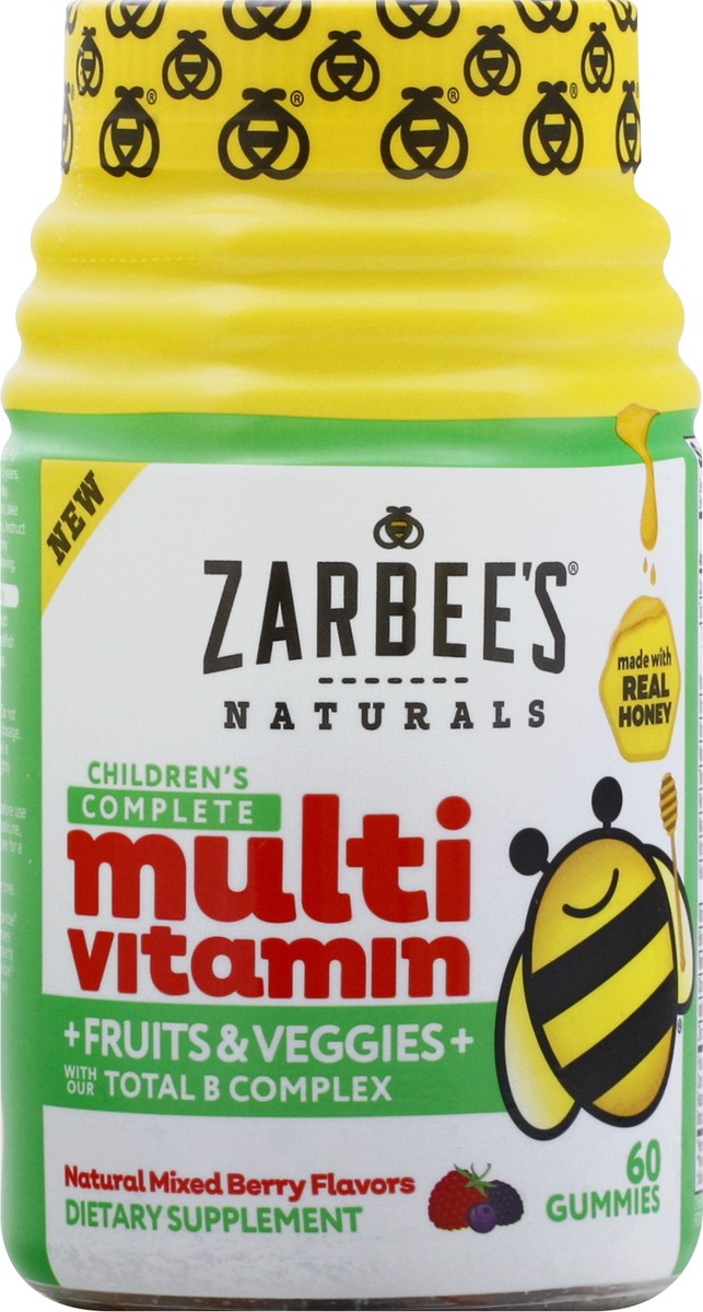 slide 5 of 12, Zarbee's Naturals Children's Complete Mixed Berry Flavors Multivitamin 60 ea, 60 ct