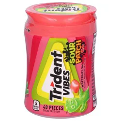 Trident Vibes Sugar Free Sour Patch Kids Watermelon Gum 40 ea