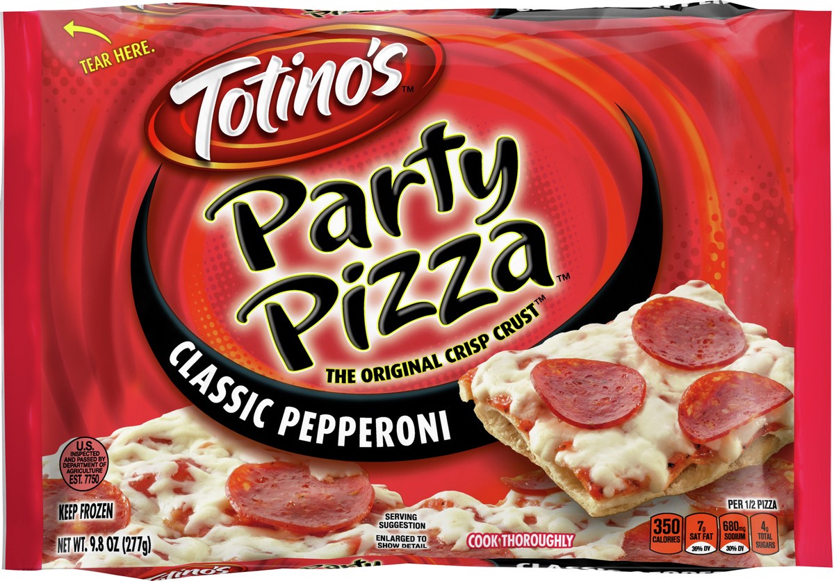 slide 7 of 9, Totino's Party Pizza, Classic Pepperoni, 9.8 oz (frozen), 9.8 oz