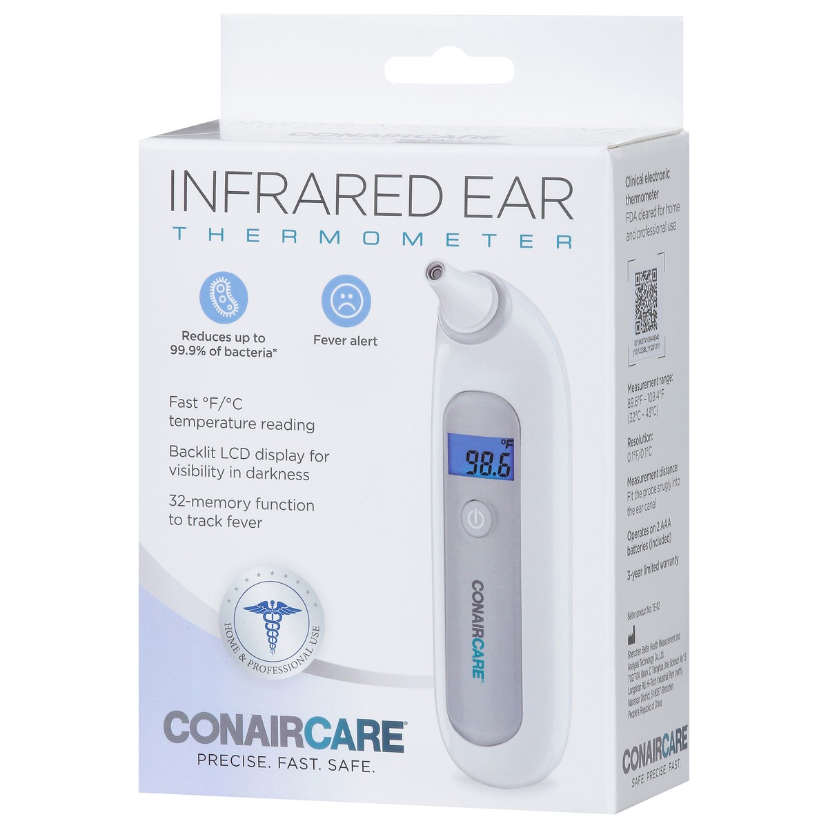 slide 9 of 13, ConairCare Ear Infrared Thermometer 1 Each, 1 ct