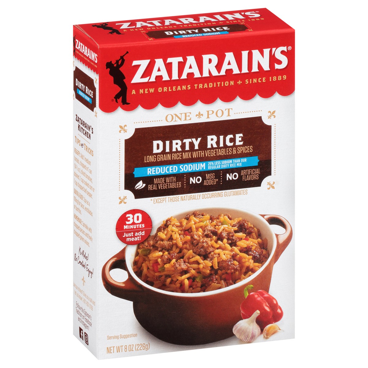 slide 7 of 9, Zatarain's Dirty Rice - Reduced Sodium, 8 oz