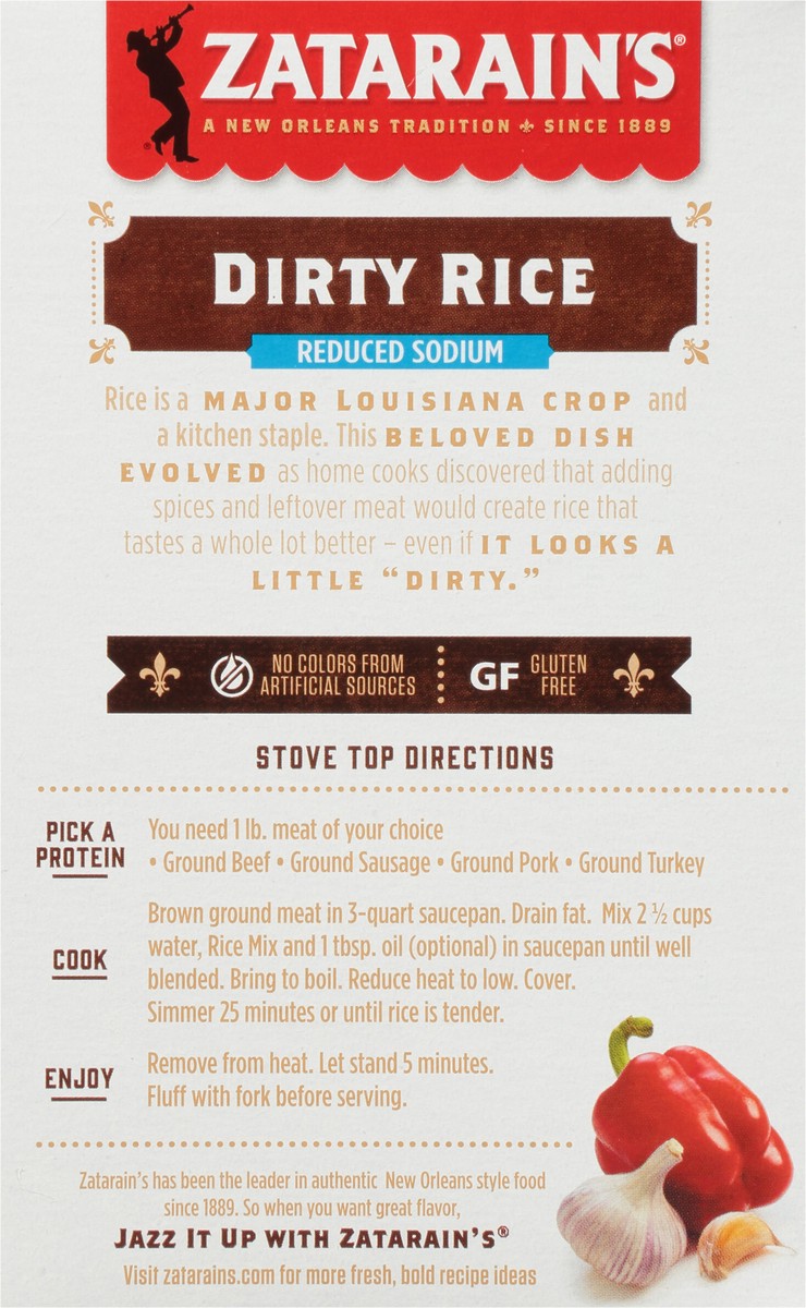 slide 8 of 9, Zatarain's Dirty Rice - Reduced Sodium, 8 oz