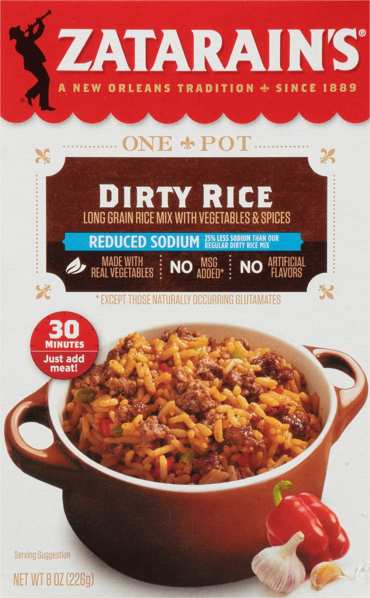slide 3 of 9, Zatarain's Dirty Rice - Reduced Sodium, 8 oz
