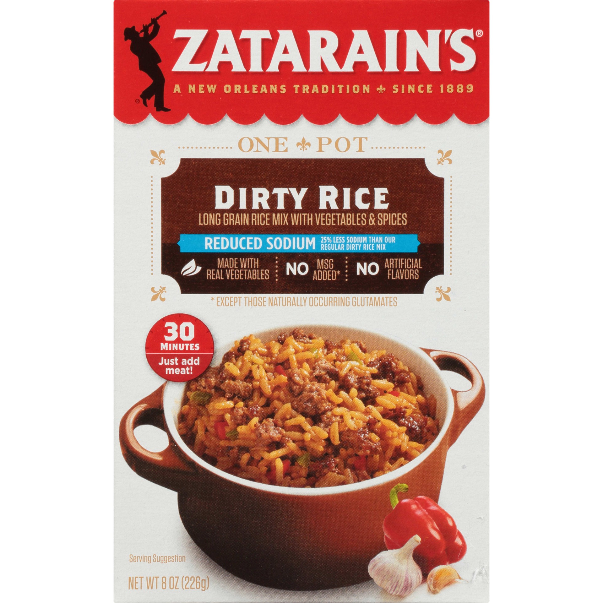 slide 1 of 9, Zatarain's Dirty Rice - Reduced Sodium, 8 oz