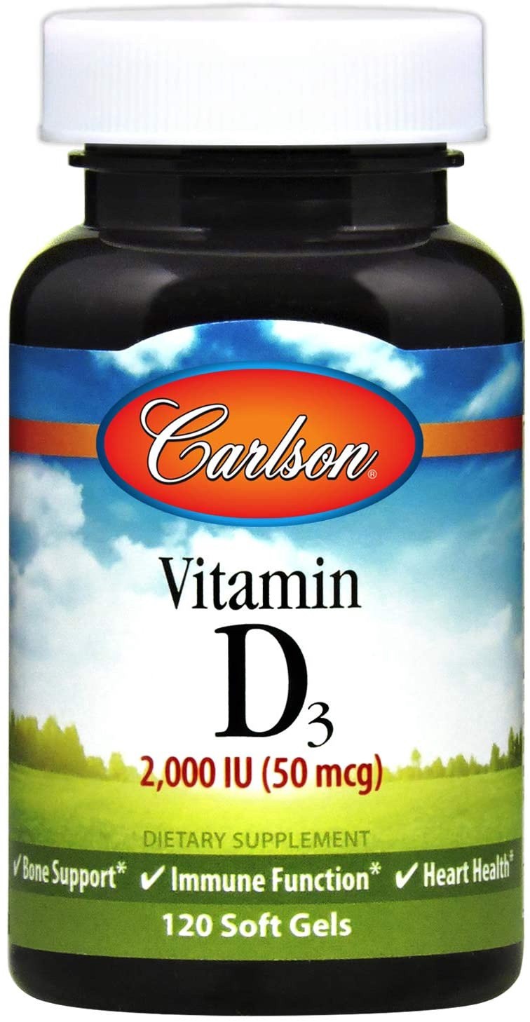 slide 1 of 1, Carlson Vitamin D3 Soft Gels, 120 ct; 2000 iu