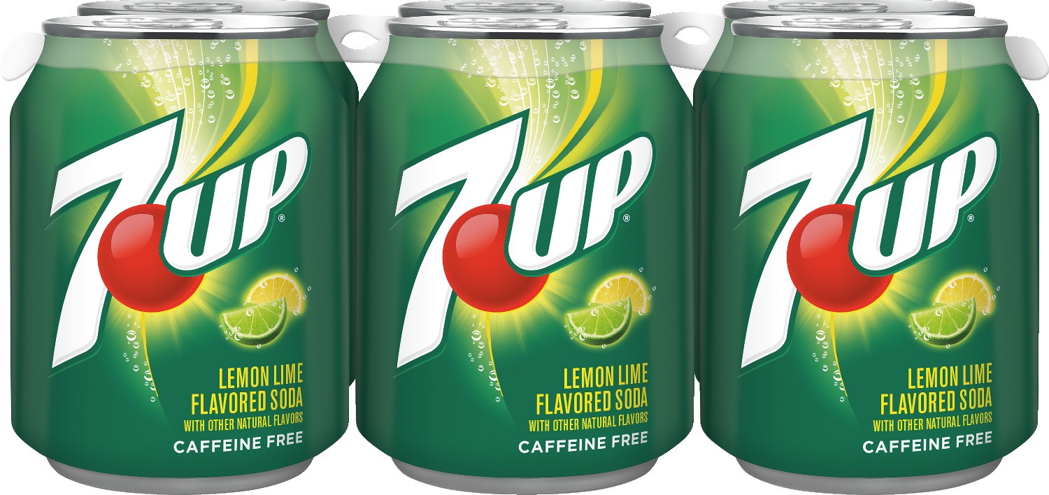 slide 1 of 3, 7UP Seven Up 6 Pk 8 Oz Can, 6 ct