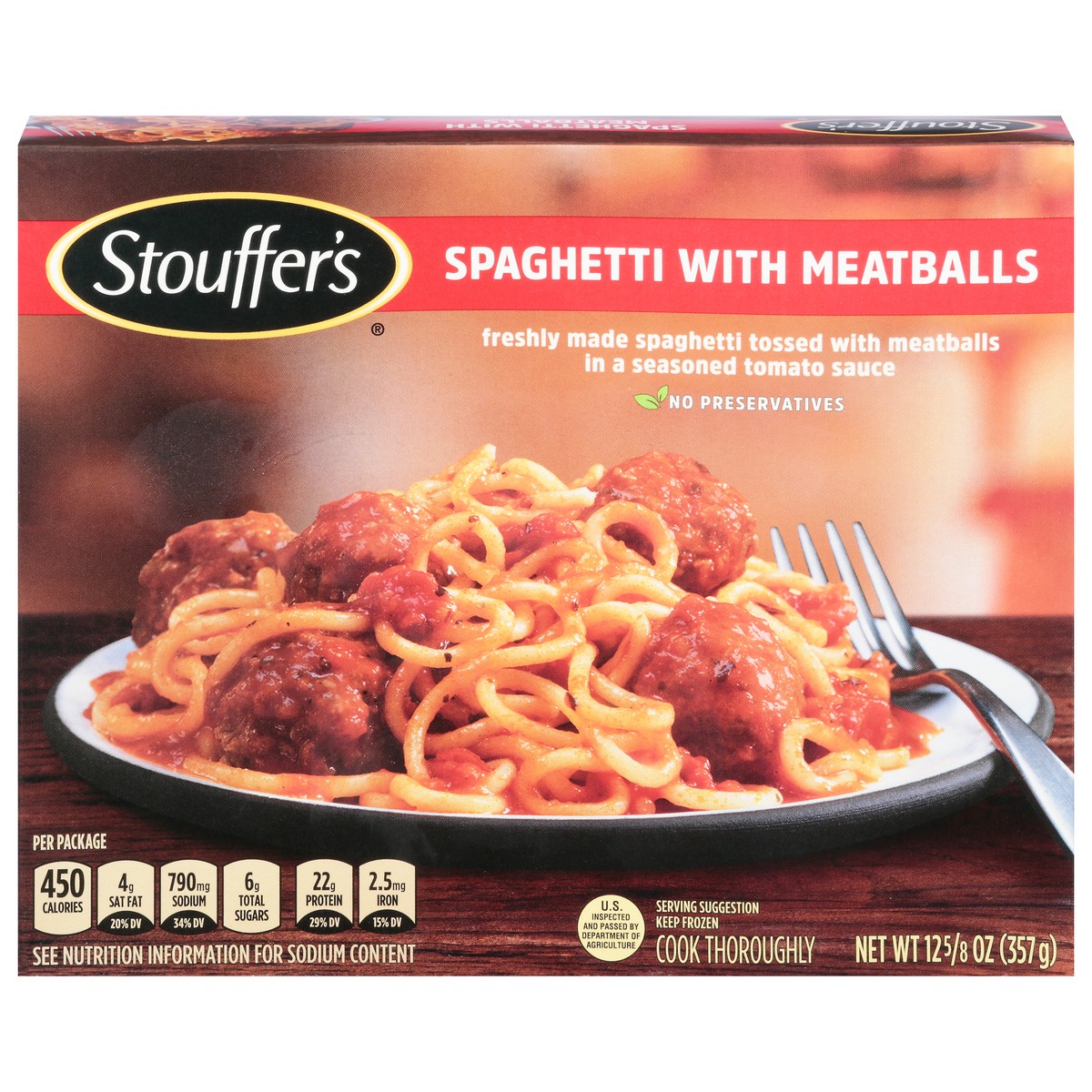 slide 1 of 6, Stouffer's Classics Spaghetti With Meatballs, 12.625 oz