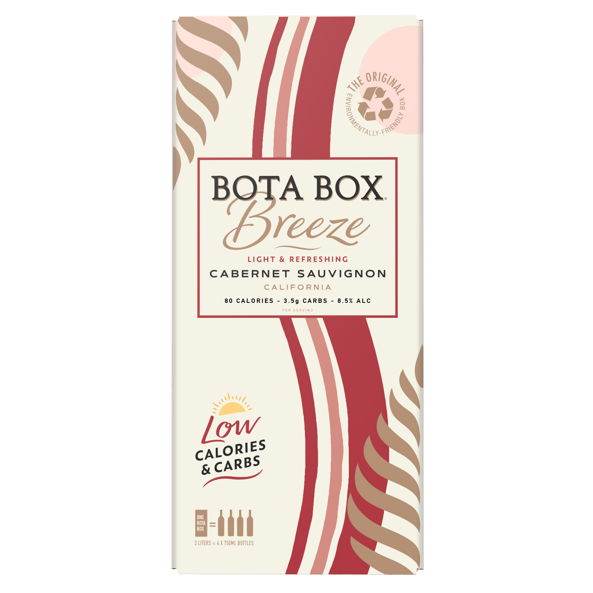 slide 1 of 5, Bota Box Breeze Cabernet Sauvignon Red Wine, 3 L, 3 liter