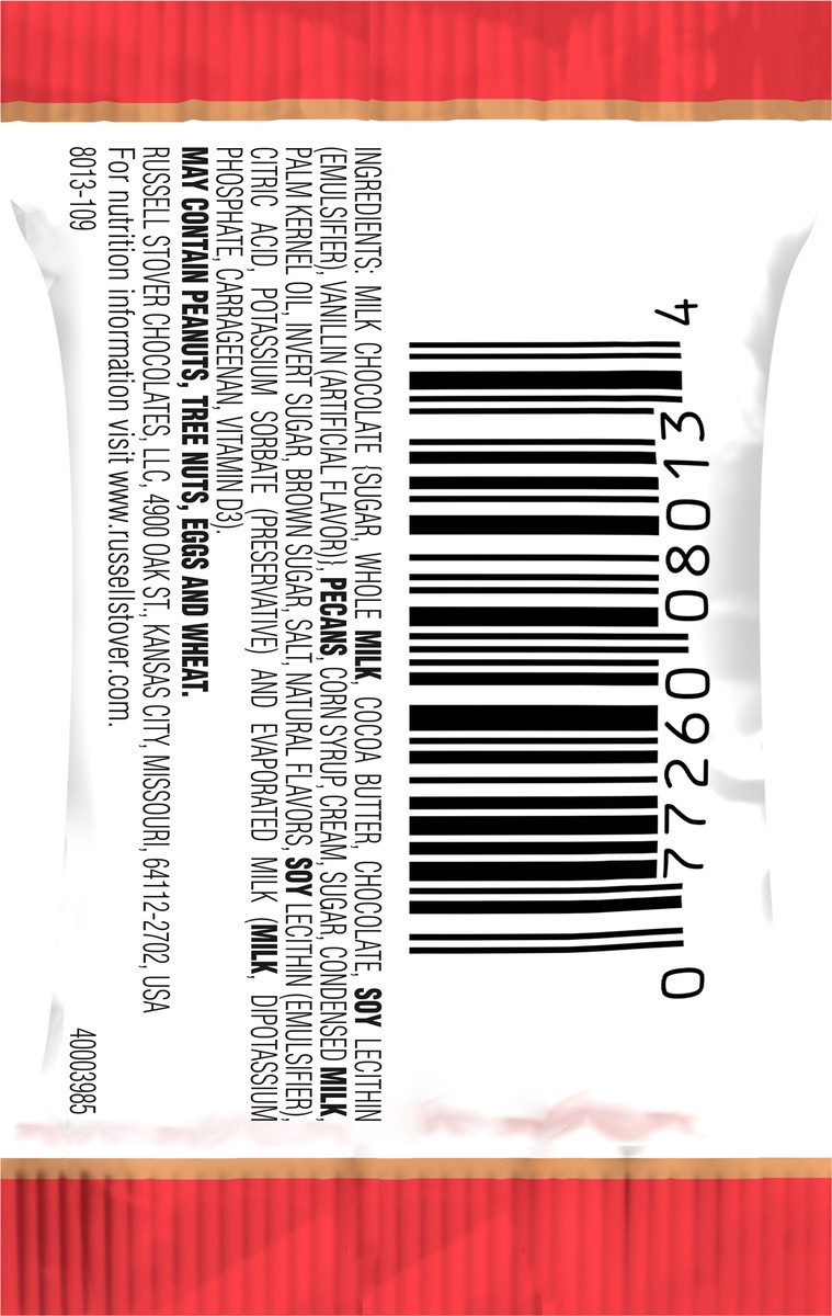 slide 8 of 12, RUSSELL STOVER Milk Chocolate Pecan Delight Candy, 0.6 oz., 0.6 oz
