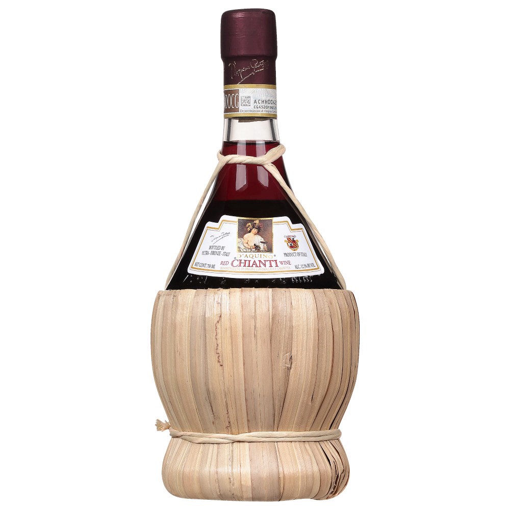 slide 1 of 2, Gaetano D'Aquino® Chianti Flask Red Wine, 750 ml