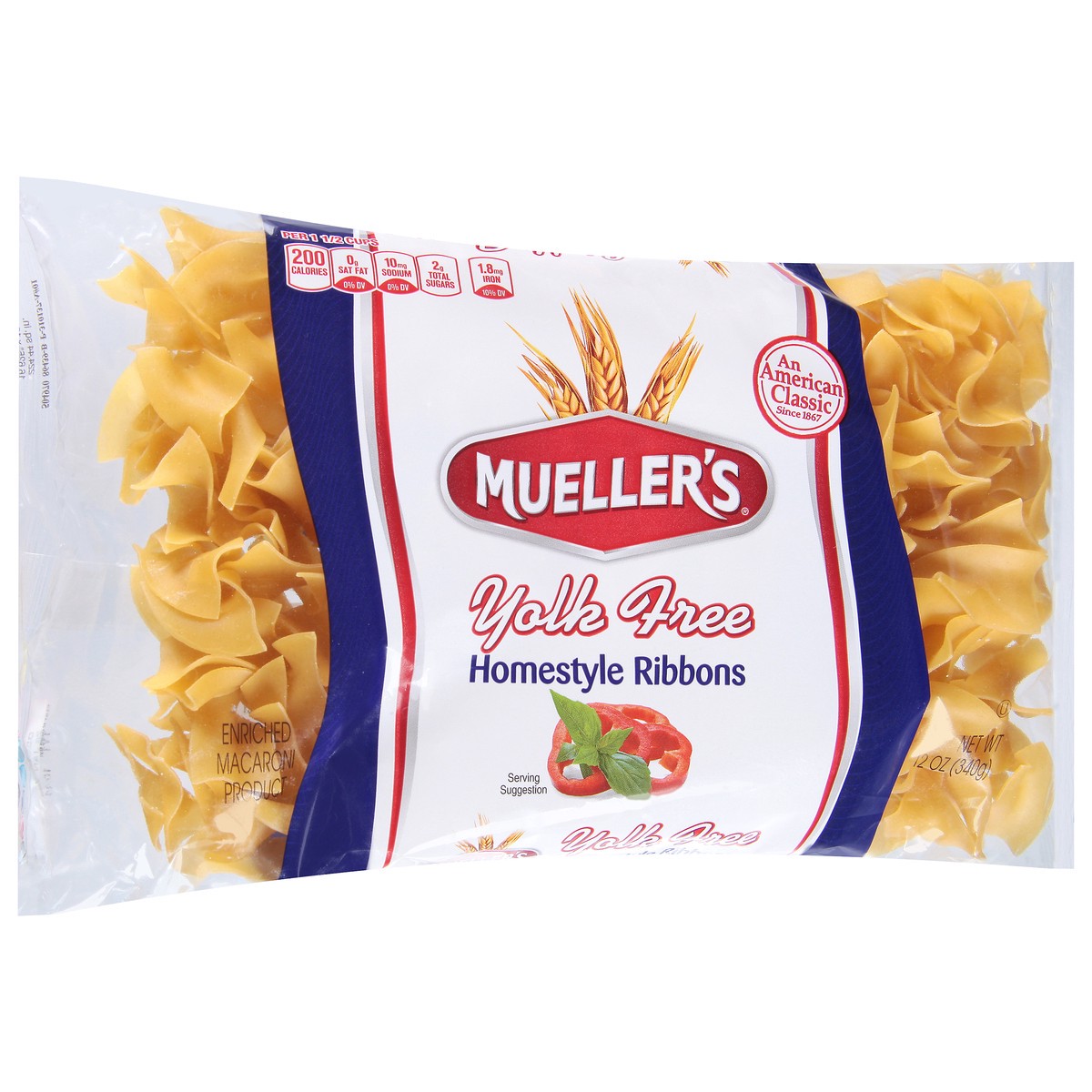 slide 9 of 13, Mueller's Yolk Free Homestyle Ribbons 12 oz, 12 oz