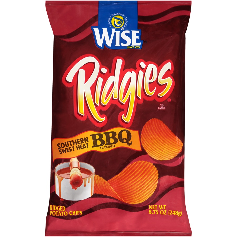 slide 1 of 1, Wise Ridgies Southern Sweet Heat Chips, 8.75 oz