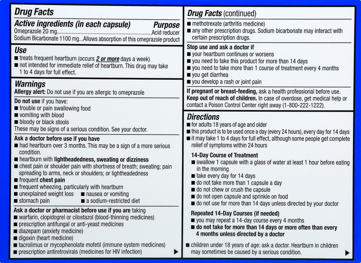 slide 7 of 11, CVS Health Omeprazole Sodium Bicarbonate Capsules, 42Ct, 42 ct