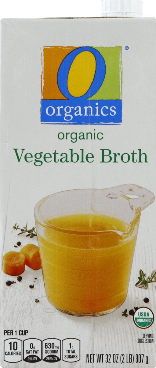 slide 2 of 2, O Organics Organic Broth Vegetable, 32 oz