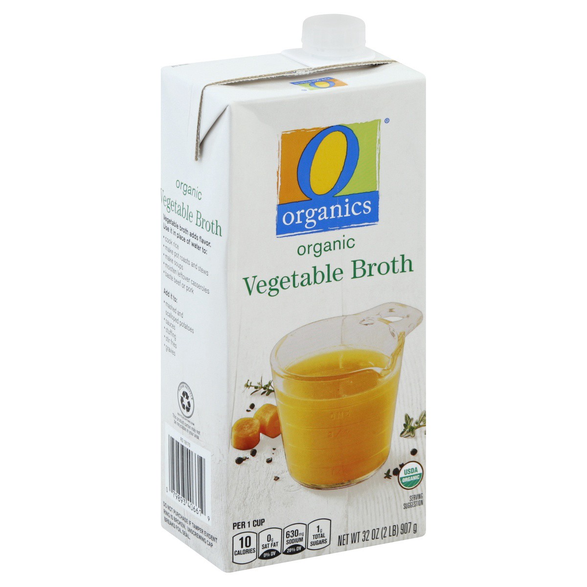 slide 1 of 2, O Organics Organic Broth Vegetable, 32 oz