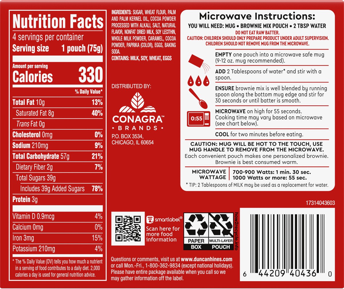 slide 5 of 9, Duncan Hines Caramel Flavored Brownie Mug Cakes 4 ea, 4 ct