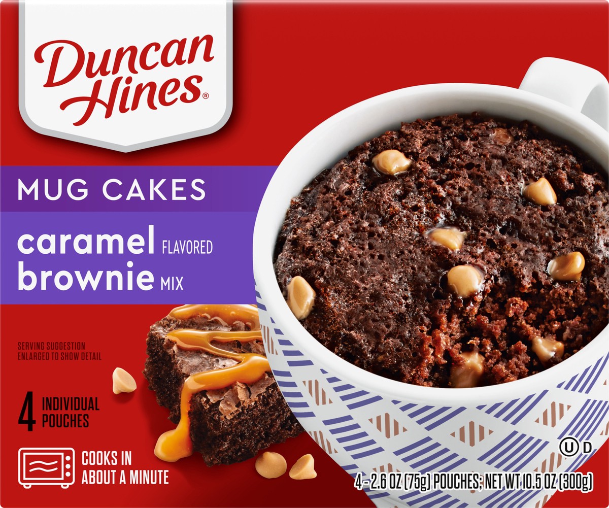 slide 7 of 9, Duncan Hines Caramel Flavored Brownie Mug Cakes 4 ea, 4 ct