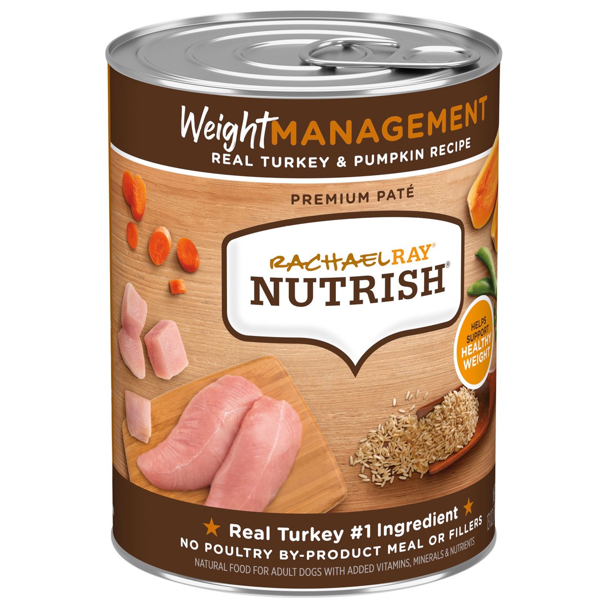 slide 1 of 13, Rachael Ray Nutrish Healthy Weight Real Turkey & Pumpkin Recipe Premium Paté Wet Dog Food, 13 oz. Can (Rachael Ray), 13 oz