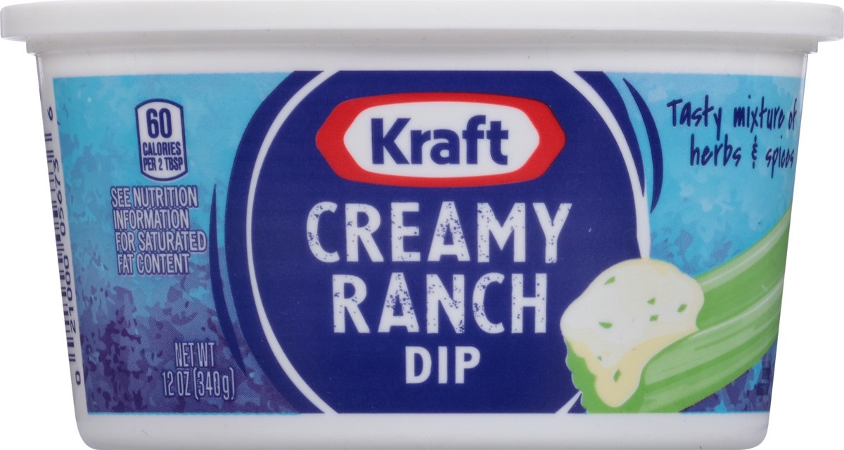 slide 2 of 9, Kraft Creamy Ranch Dip, 12 oz Tub, 12 oz