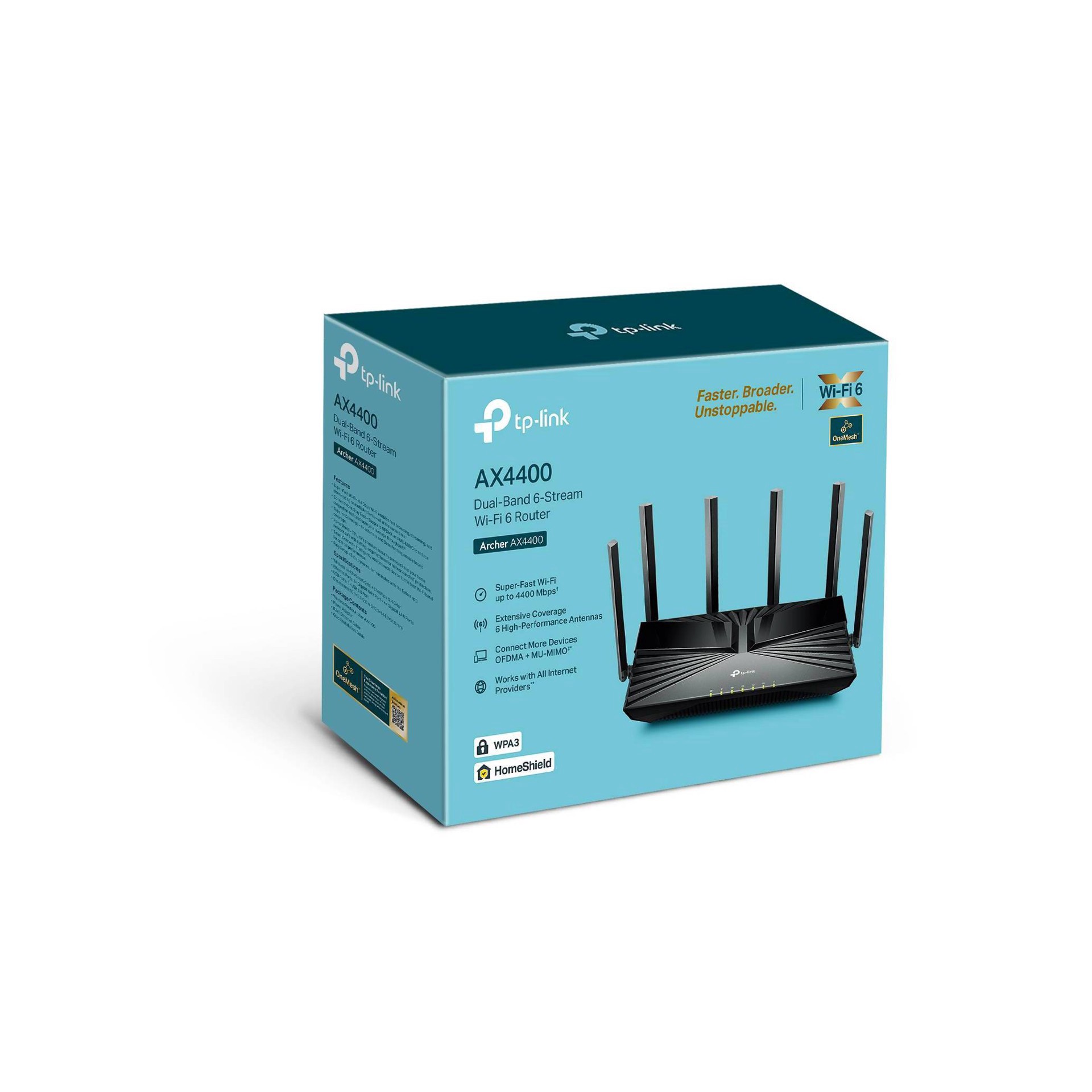 slide 8 of 9, TP-Link OneMesh AX4400 Dual-Band 6-Stream WiFi Router 1 ea, 1 ct