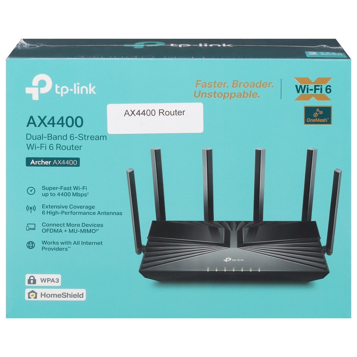 slide 1 of 9, TP-Link OneMesh AX4400 Dual-Band 6-Stream WiFi Router 1 ea, 1 ct