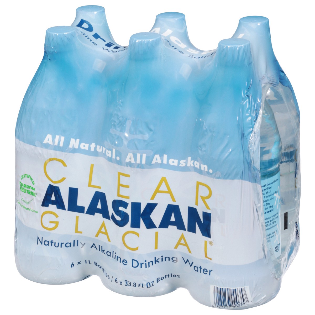 slide 3 of 9, Clear Alaskan Glacial Alkaline Drinking Water 6 - 33.8 fl oz Bottles, 6 ct