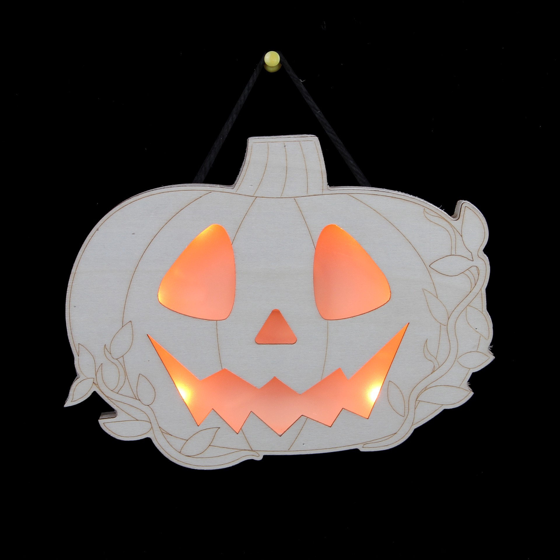 slide 2 of 3, 8" Jack-O'-Lantern Diy Led Plywood Decor By Make Market, 8 in