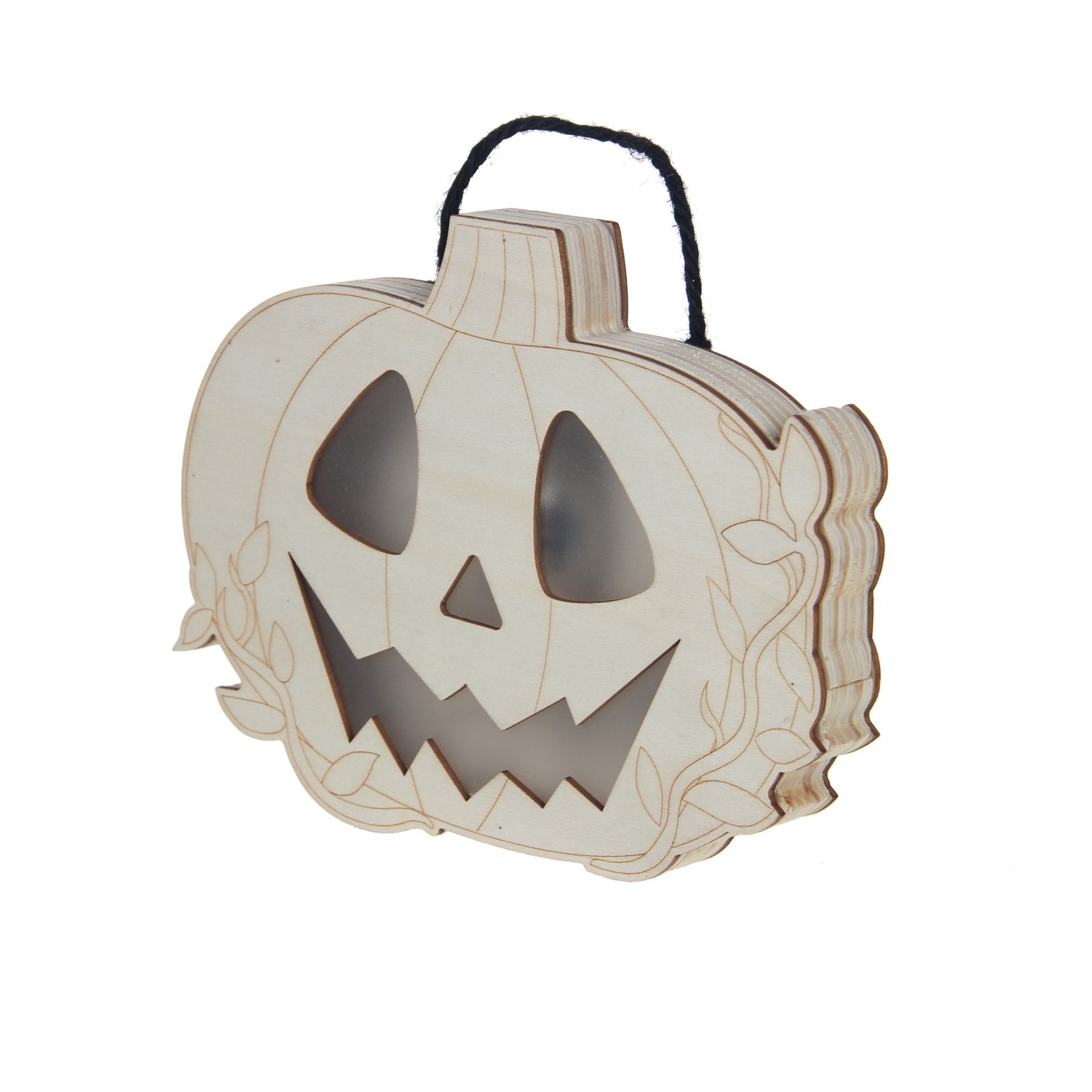 slide 3 of 3, 8" Jack-O'-Lantern Diy Led Plywood Decor By Make Market, 8 in