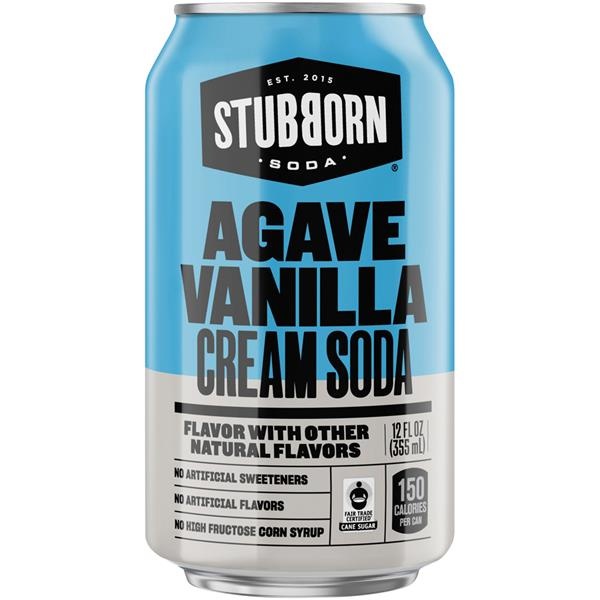 slide 1 of 1, Stubborn Agave Vanilla Cream Soda 12 Fl Oz Can, 12 oz