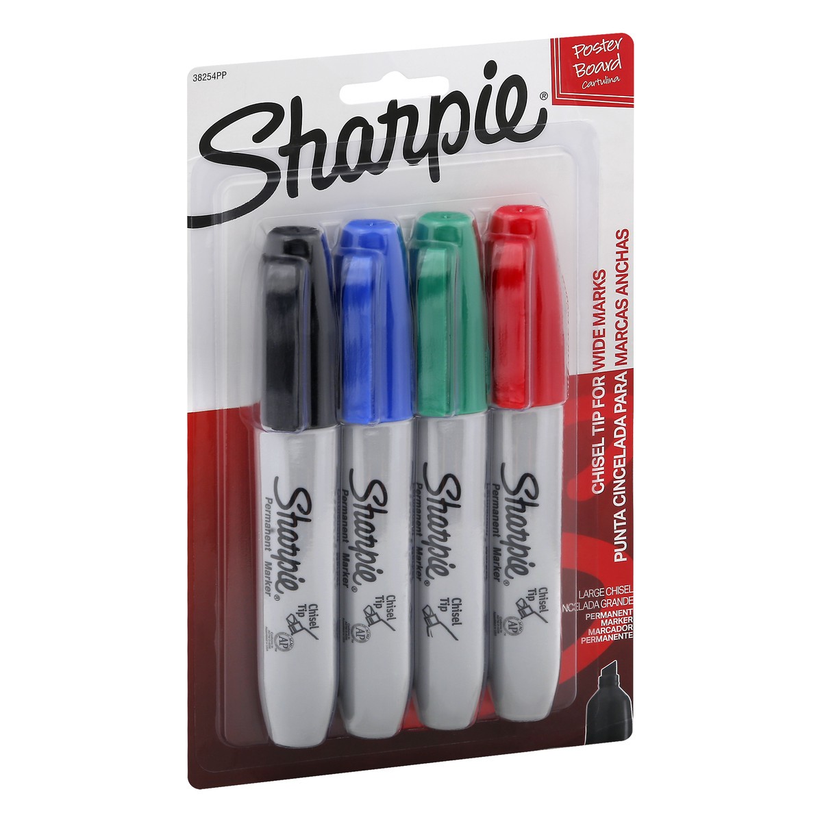 slide 4 of 8, Sharpie Broad Chisel Tip Permanent Marker Multicolor, 4 ct