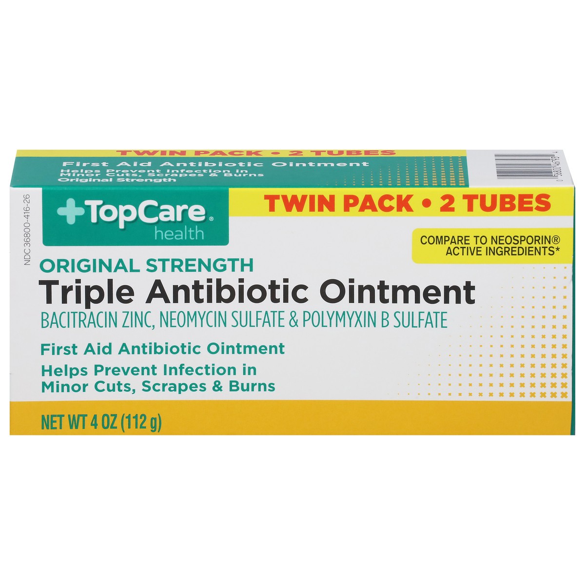 slide 3 of 16, TopCare Health Original Strength Triple Antibiotic Ointment Twin Pack 2 ea, 2 ct