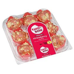 Two Bite Strawberry Streusel Muffins