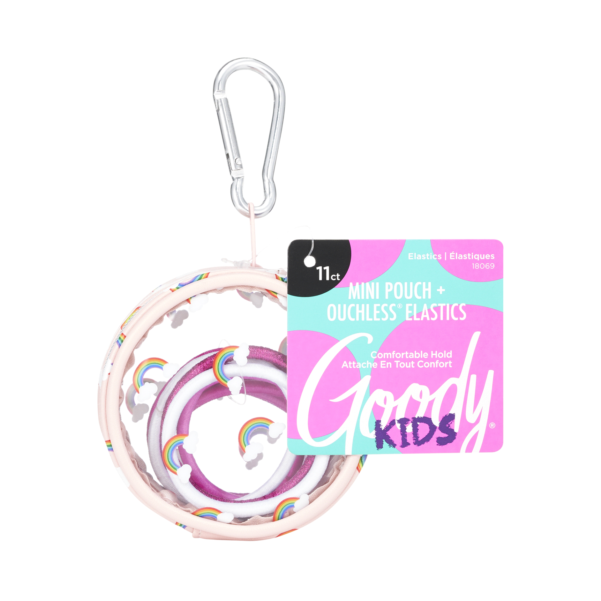 slide 1 of 9, Goody Kids Rainbow Pouch Elstcs, 11 ct