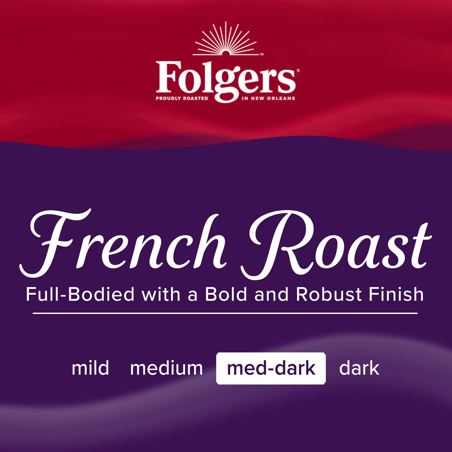 slide 4 of 5, Folgers Folger's French Roast Ground Coffee, 24.2 oz