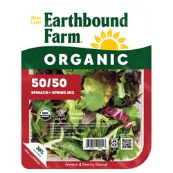 Earthbound Farm Organic Spinach + Spring Mix, 50/50, 5 oz